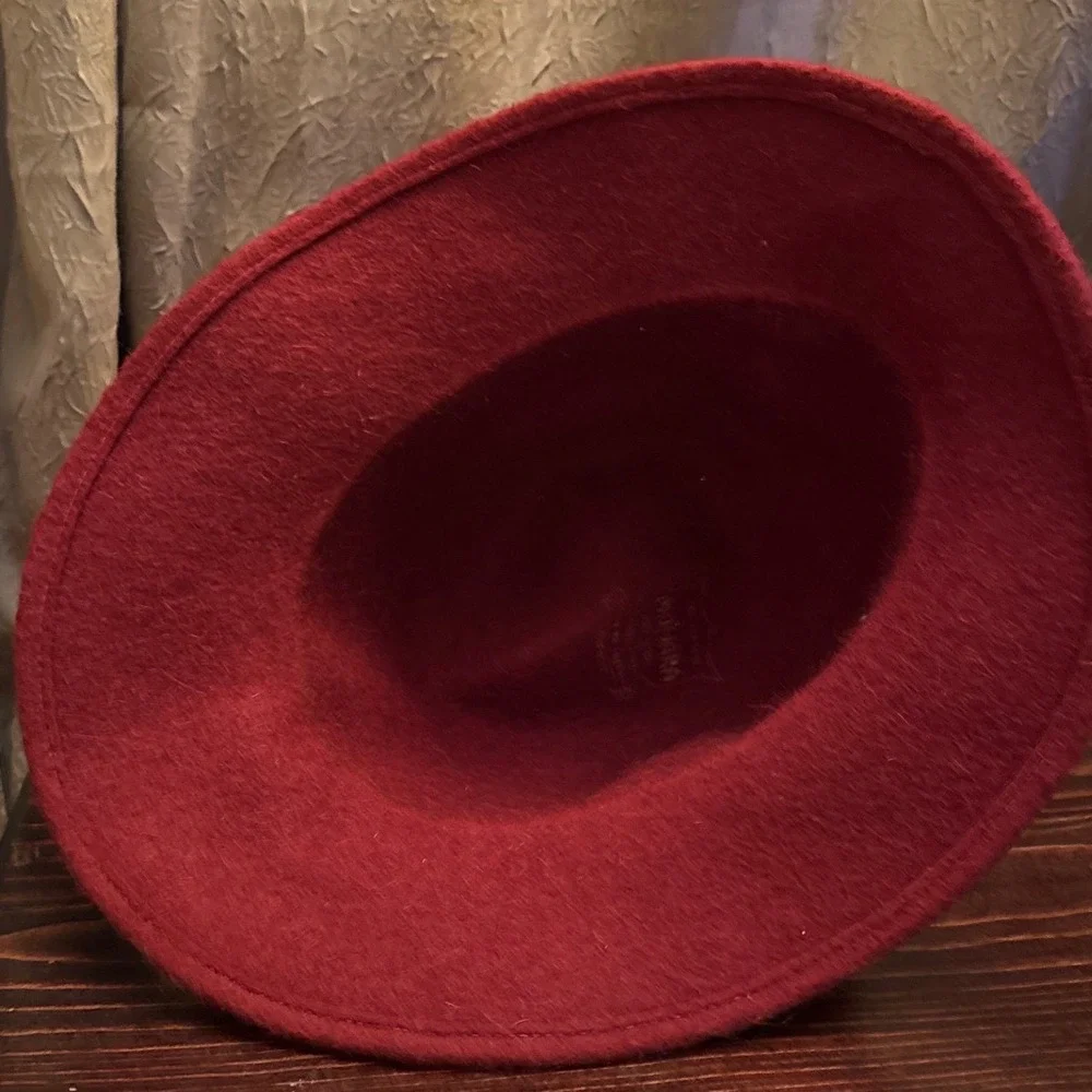 Mahara Wool Fedora Rancher Hat Feathers